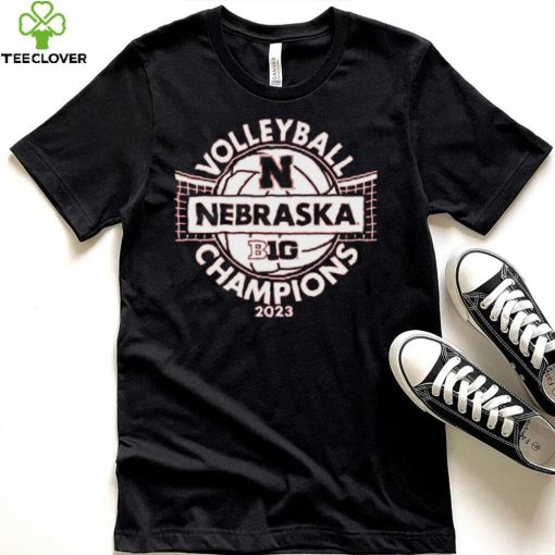 Unisex Blue 84 Scarlet Nebraska Huskers 2023 Big Ten Volleyball Regular Season Champions Locker Room T Shirt