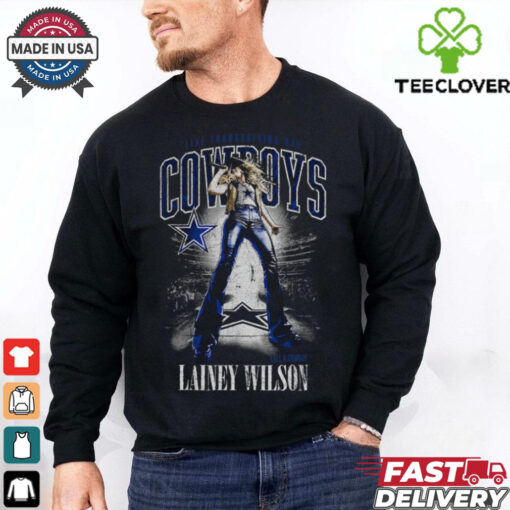 Unisex Dallas Cowboys Black Lainey Wilson Thanksgiving Halftime Call A Cowboy T Shirt