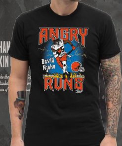 Unisex Homage David Njoku Charcoal Cleveland Browns Angry Runs Player Graphic Tri Blend T Shirt