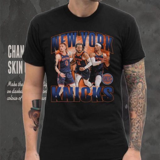 Unisex Stadium Essentials Jalen Brunson, Donte DiVincenzo & Josh Hart Black New York Knicks Trio T Shirt