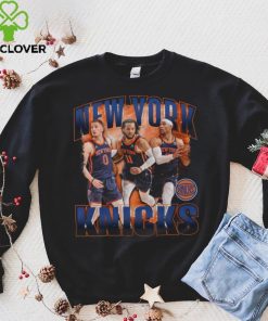 Unisex Stadium Essentials Jalen Brunson, Donte DiVincenzo & Josh Hart Black New York Knicks Trio T Shirt