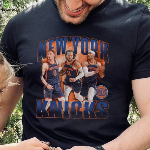 Unisex Stadium Essentials Jalen Brunson, Donte DiVincenzo & Josh Hart Black New York Knicks Trio T Shirt