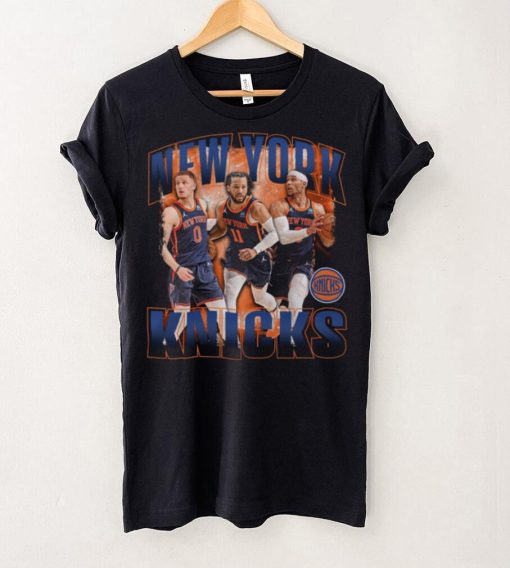 Unisex Stadium Essentials Jalen Brunson, Donte DiVincenzo & Josh Hart Black New York Knicks Trio T Shirt