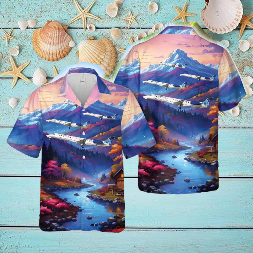 United Express (Commutair) Embraer ERJ45XR Hawaiian Shirt United Express (Commutair) Embraer ERJ45XR Hawaiian Shirt