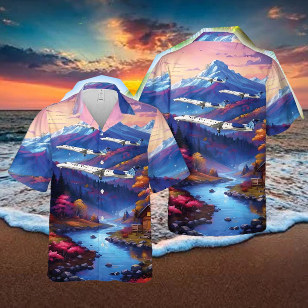 United Express (Commutair) Embraer ERJ45XR Hawaiian Shirt United Express (Commutair) Embraer ERJ45XR Hawaiian Shirt