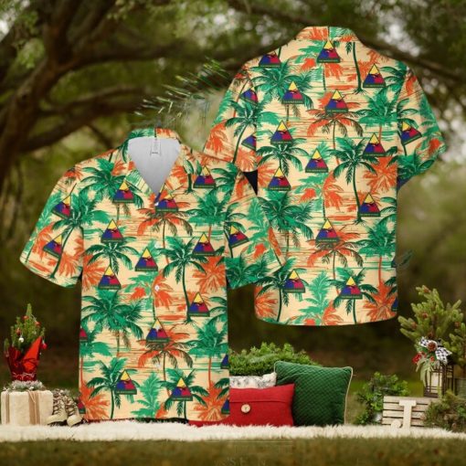 United States Army Armor School Hawaiian Shirt Tropical Summer