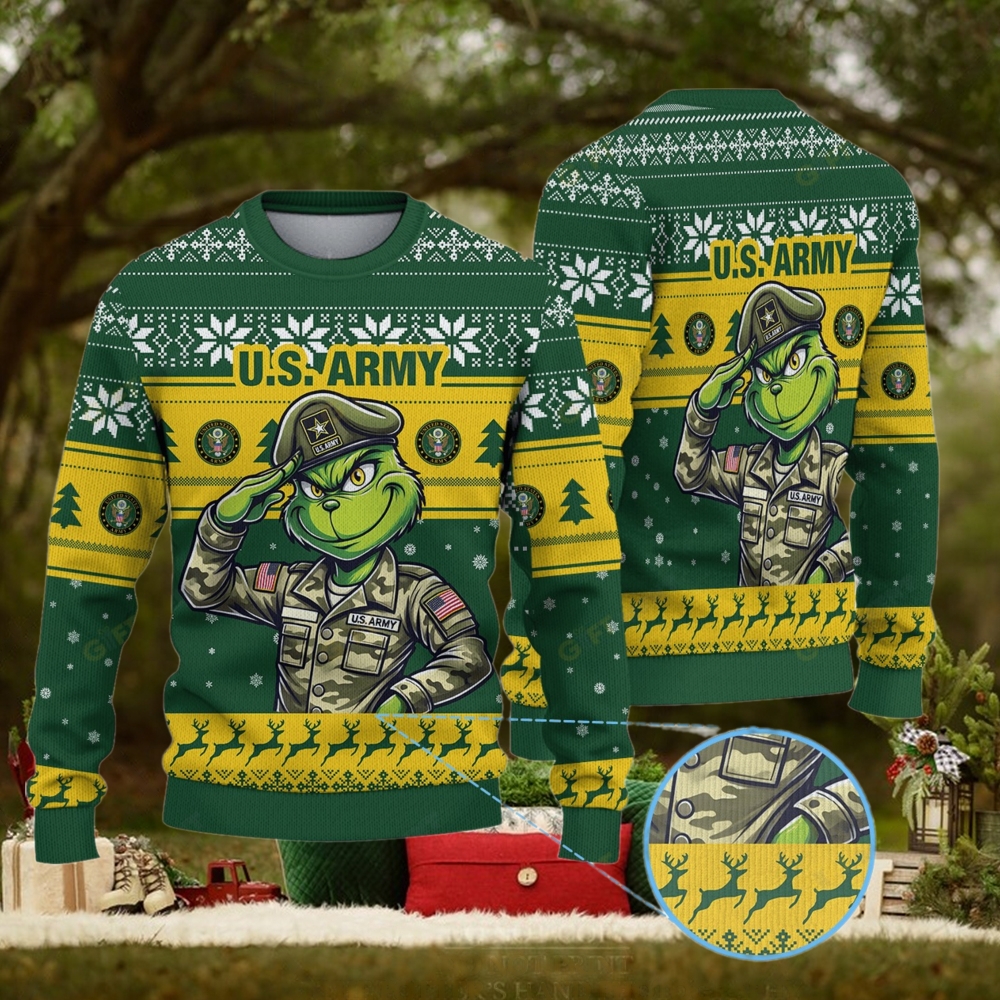 United States Army x GrinchUgly Sweater United States Army x GrinchUgly Sweater