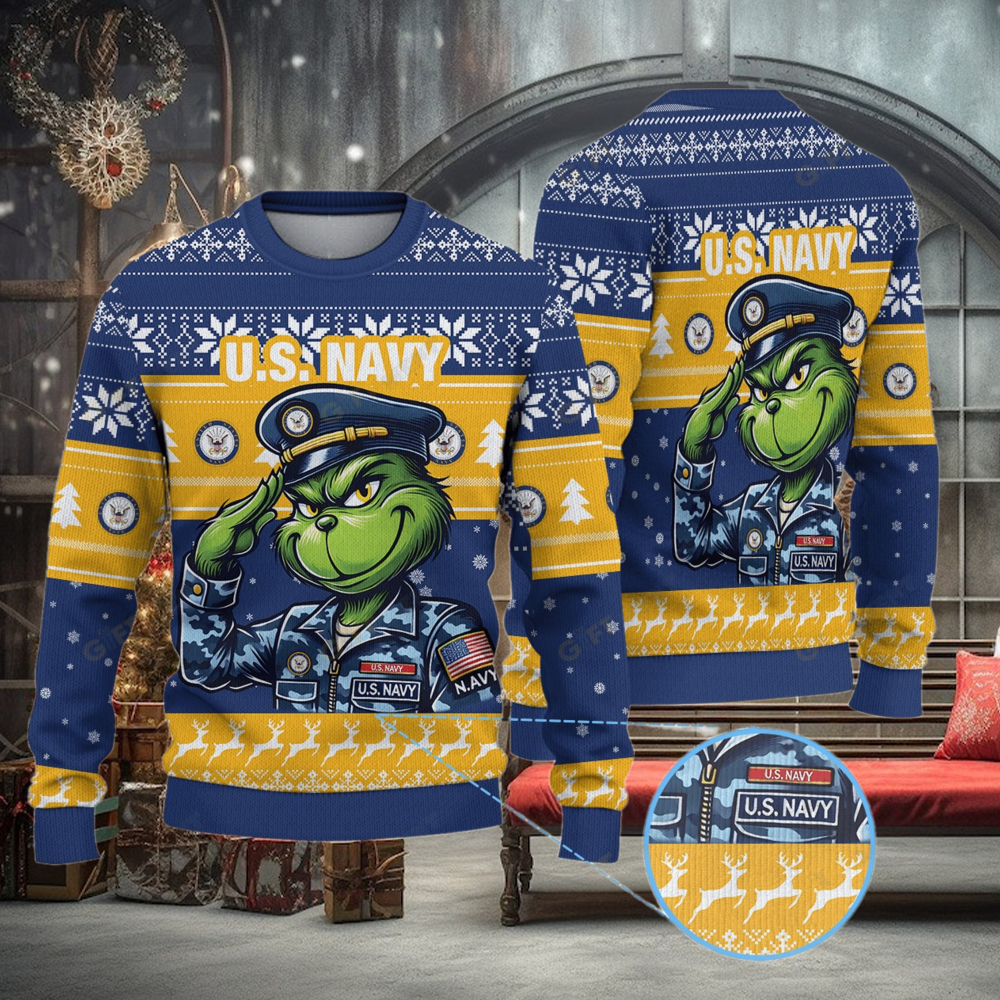 United States Navy x GrinchUgly Sweater United States Navy x GrinchUgly Sweater