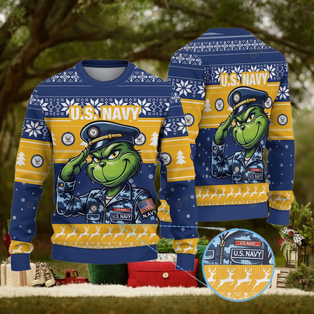 United States Navy x GrinchUgly Sweater United States Navy x GrinchUgly Sweater