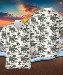 United States Retired CPO Skull Crossbones Chief Petty Officer with Distressed American Flag Hawaiian Shirt