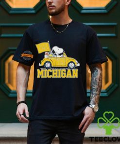 University Of Michigan Peanuts Snoopy And Woodstock On Car Shirt 3 University Of Michigan Peanuts Snoopy And Woodstock On Car Shirt