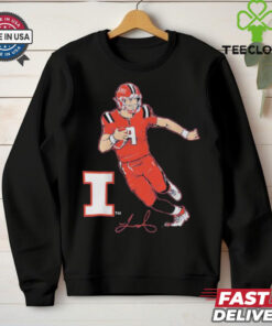 University of Illinois and The Brandr Group luke altmyer superstar pose shirt