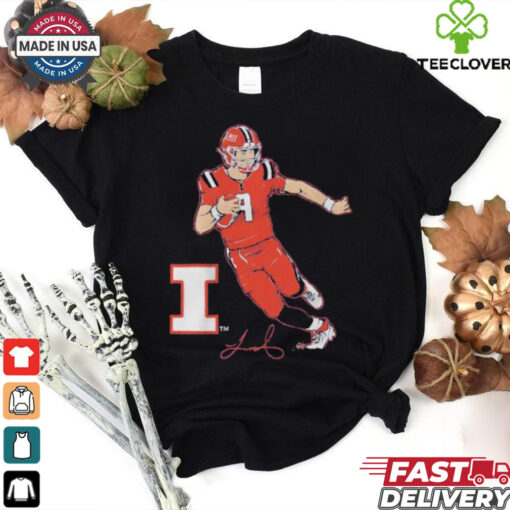 University of Illinois and The Brandr Group luke altmyer superstar pose shirt