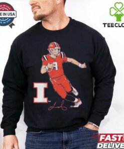 University of Illinois and The Brandr Group luke altmyer superstar pose shirt