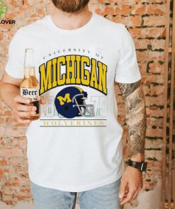 University of Michigan Wolverines est 1879 helmet retro shirt