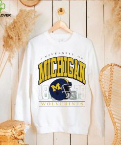 University of Michigan Wolverines est 1879 helmet retro hoodie, sweater, longsleeve, shirt v-neck, t-shirt