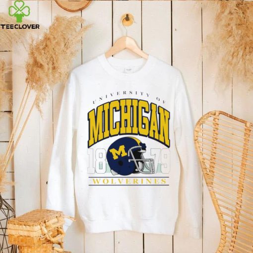 University of Michigan Wolverines est 1879 helmet retro hoodie, sweater, longsleeve, shirt v-neck, t-shirt