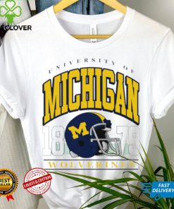 University of Michigan Wolverines est 1879 helmet retro hoodie, sweater, longsleeve, shirt v-neck, t-shirt