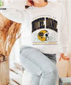 University of Notre Dame Fighting Irish est 1887 helmet retro hoodie, sweater, longsleeve, shirt v-neck, t-shirt