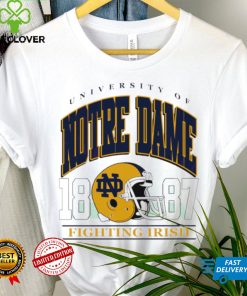 University of Notre Dame Fighting Irish est 1887 helmet retro hoodie, sweater, longsleeve, shirt v-neck, t-shirt