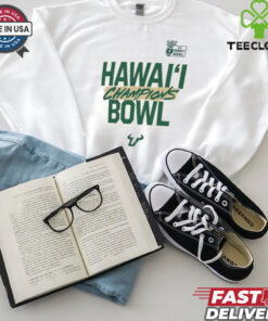 University of South Florida Football 2024 Hawai’i Bowl Champions Shirt, featuring celebratory graphics and team branding to honor the Bulls' victory in the 2024 Hawai’i Bowl. Perfect for fans commemorating this championship achievement.