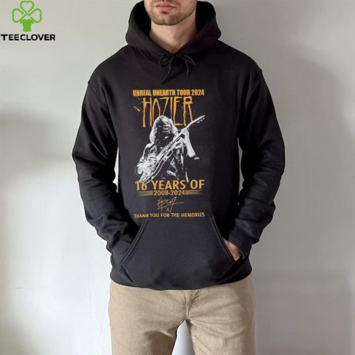 Unreal Unearth Tour 2024 Hozier 16 years of 2008 2024 thank you for the memories hoodie, sweater, longsleeve, shirt v-neck, t-shirt