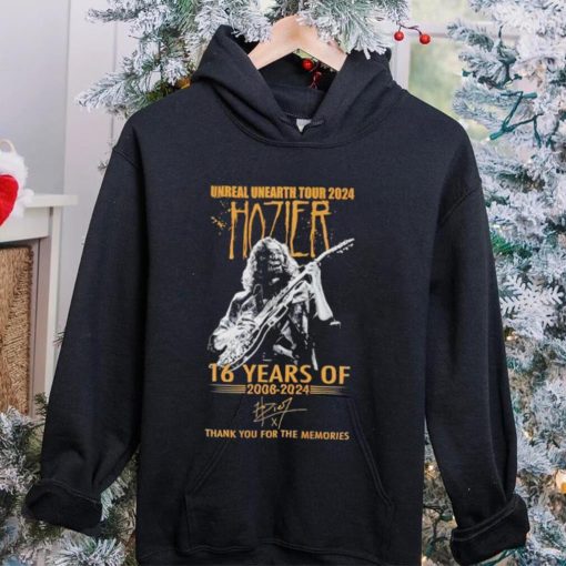 Unreal Unearth Tour 2024 Hozier 16 years of 2008 2024 thank you for the memories hoodie, sweater, longsleeve, shirt v-neck, t-shirt