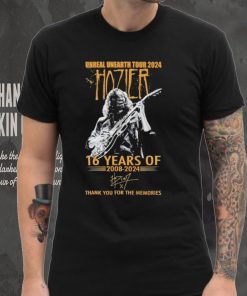 Unreal Unearth Tour 2024 Hozier 16 years of 2008 2024 thank you for the memories hoodie, sweater, longsleeve, shirt v-neck, t-shirt