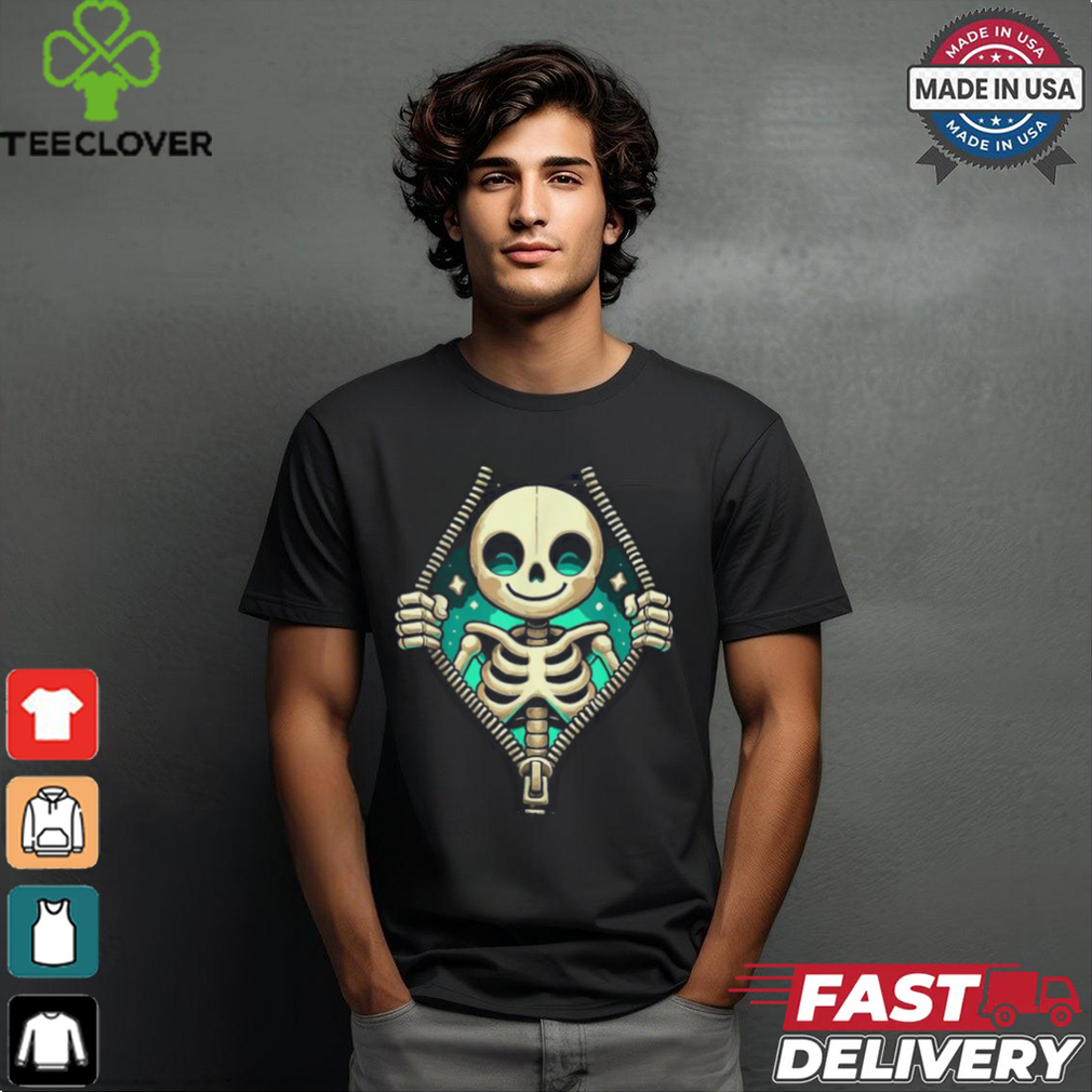 Unzipped halloween skeleton 3d reveal kid skeleton costume shirt Unzipped halloween skeleton 3d reveal kid skeleton costume shirt