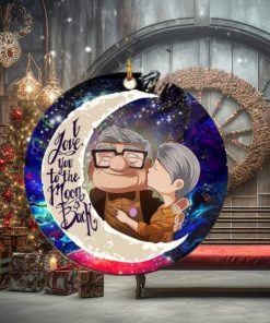 Up Couple Love You To The Moon And Back 2023 Holiday Gifts Custom Name Christmas Ornament