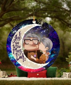 Up Couple Love You To The Moon And Back 2023 Holiday Gifts Custom Name Christmas Ornament