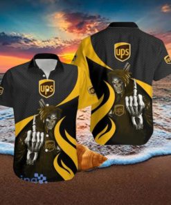 Ups Black Skull Halloween Hawaiian Shirt For Men And Women