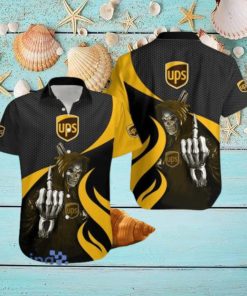 Ups Black Skull Halloween Hawaiian Shirt For Men And Women