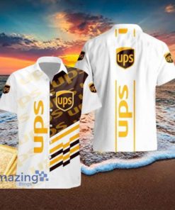 Ups Logo White Hawaiian Shirt For Men And Women