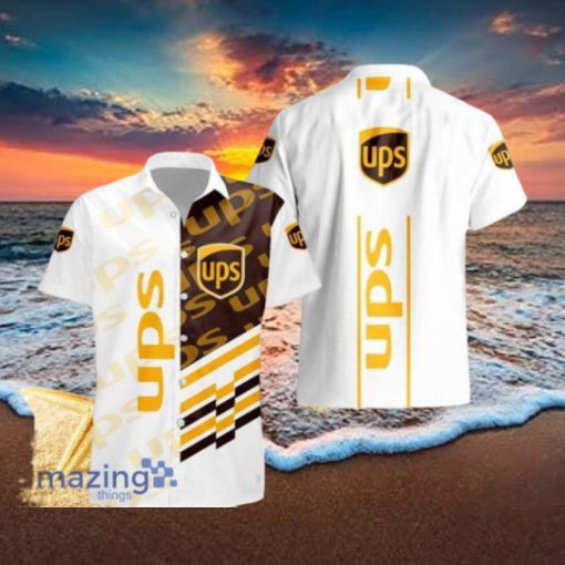 Ups Logo White Hawaiian Shirt For Men And Women