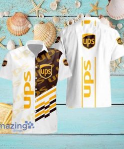 Ups Logo White Hawaiian Shirt For Men And Women