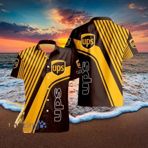 Ups Logo Yellow And Black Hawaiian Shirt For Men And Women