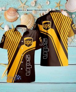 Ups Logo Yellow And Black Hawaiian Shirt For Men And Women