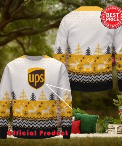Ups Wool Logo Reindeer Snowflake Ugly Christmas Sweater