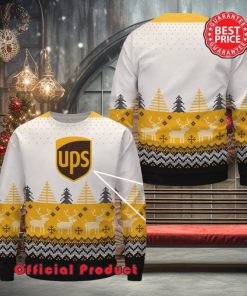 Ups Wool Logo Reindeer Snowflake Ugly Christmas Sweater
