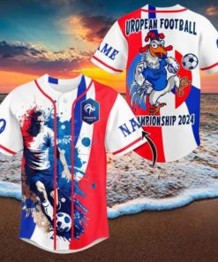Uropean Football Championship 2024 France Custom Baseball Jersey