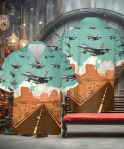 Us Air Force Arizona Air National Guard F 16 Fighting Falcon Trendy Hawaiian Shirt