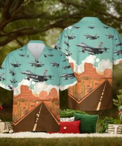 Us Air Force Arizona Air National Guard F 16 Fighting Falcon Trendy Hawaiian Shirt
