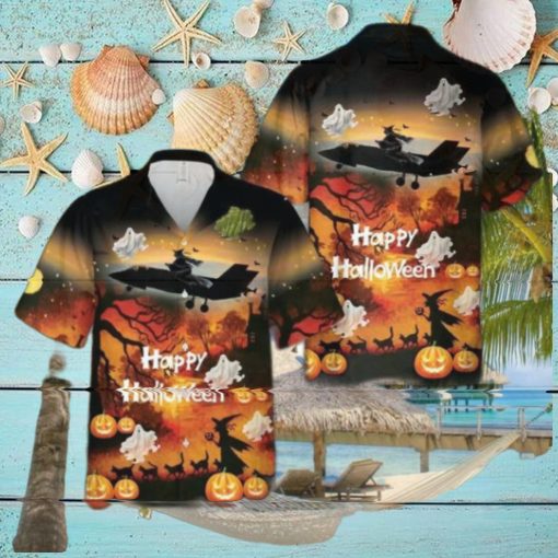 Us Air Force F 35 Happy Halloween Hawaiian Shirt