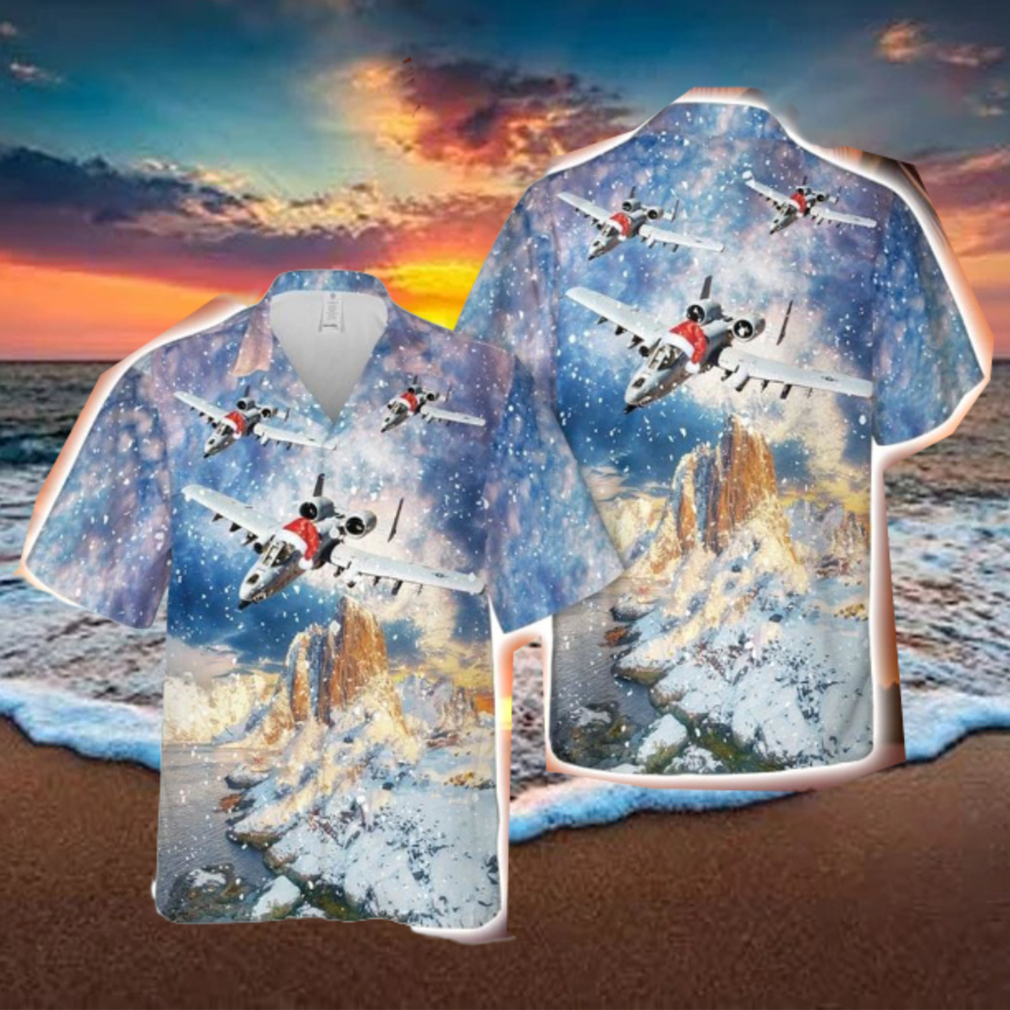Us Air Force Fairchild Republic A 10 Thunderbolt Ii Christmas Confident Button Down Hawaiian Shirt Us Air Force Fairchild Republic A 10 Thunderbolt Ii Christmas Confident Button Down Hawaiian Shirt