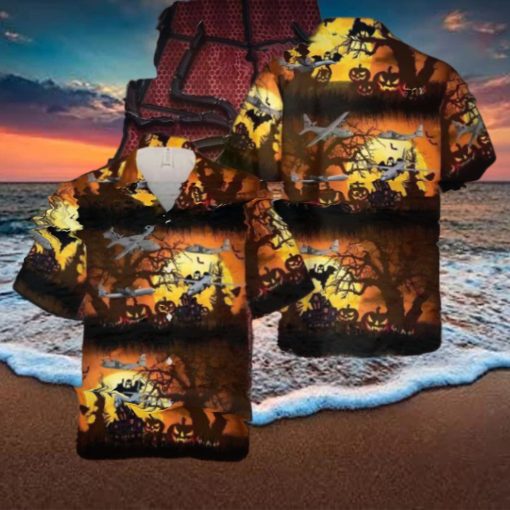 Us Air Force Lockheed C 130 Hercules Halloween Hawaiian Shirt