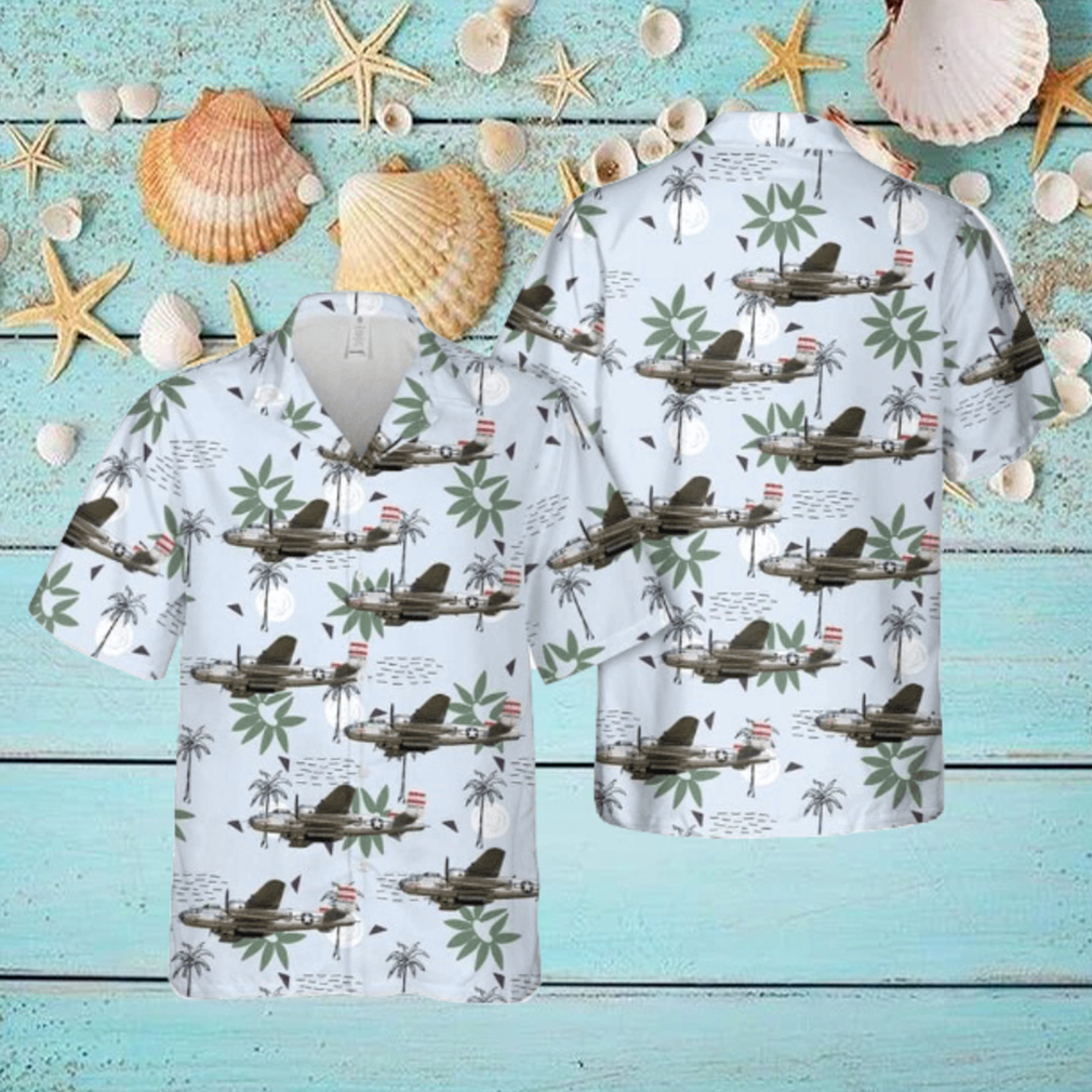 Us Air Force North American B 25j Mitchell Panchito Personal Style Button Down Hawaiian Shirt