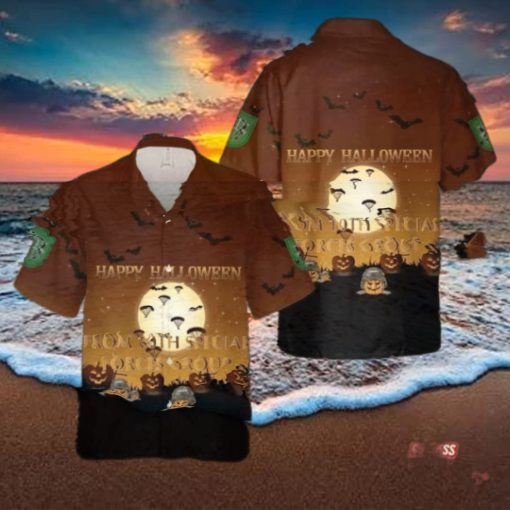 Us Army 10th Special Forces Group (10th Sfg) Halloween Hawaiian Shirt