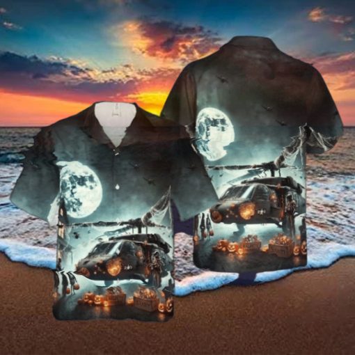 Us Army Helicopter Halloween Hawaiian Shirt