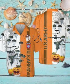 Us Army Paratroopers With The 82nd Airborne Division Parachute Halloween Pocket Hawaiian Shirt